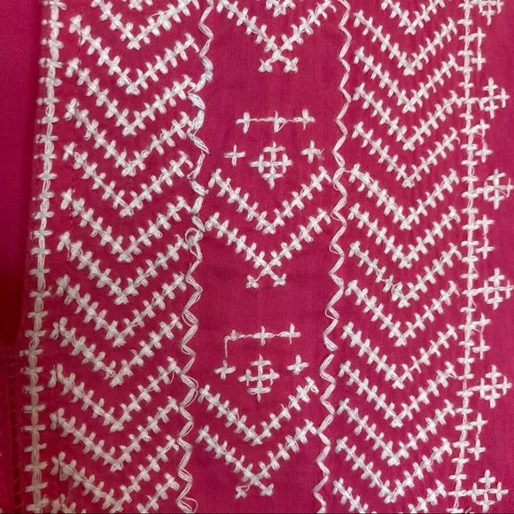Roberta Roller Rabbit Pink Embroidered Short Sleeve Top - Picture 8 of 13